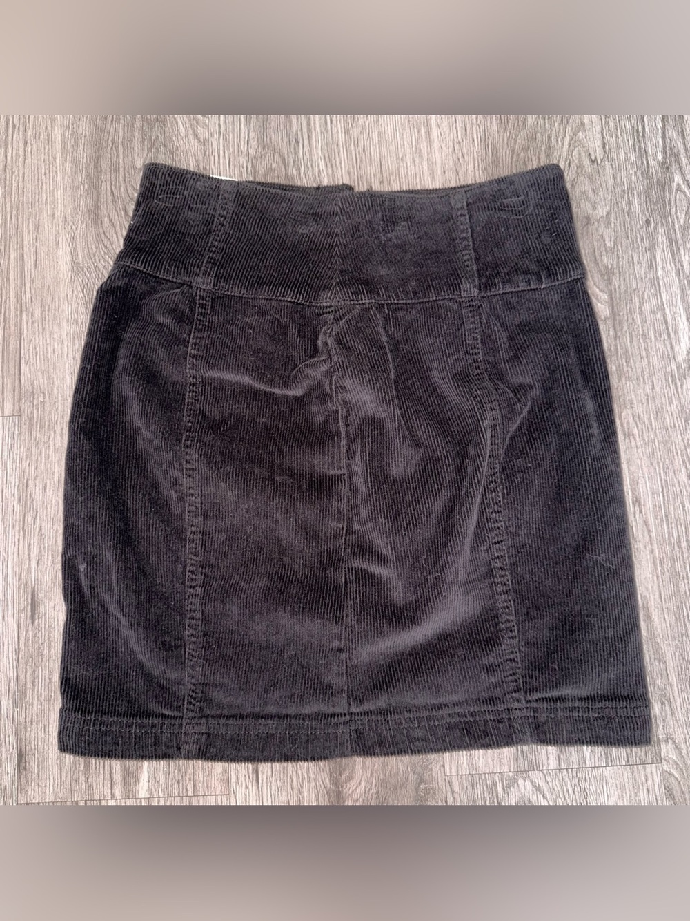 Classic Black Corduroy Mini Skirt - Women